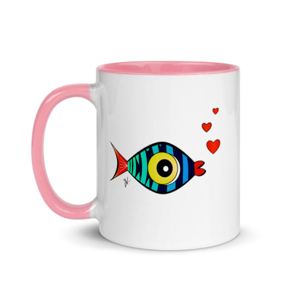 white ceramic mug with color inside pink 11oz left 610bb1546f990